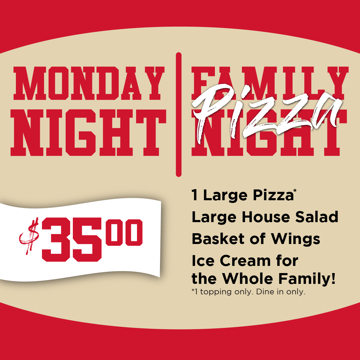 Ballpark Pizza San Clemente Monthly Specials